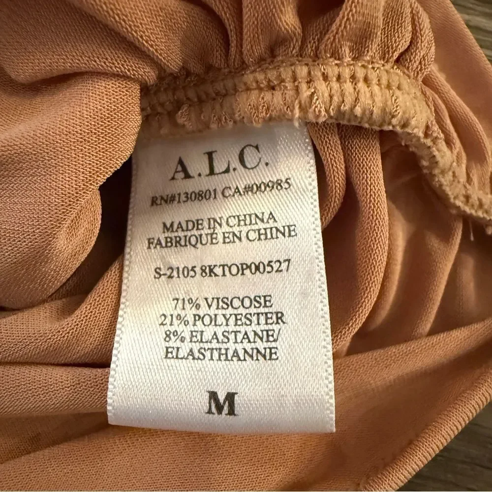 A.L.C. Adrienne Sleeveless Ruched Crop Top